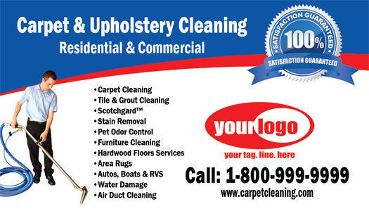 Carpet Cleaning Business Cards #CA00006 UV Gloss Front