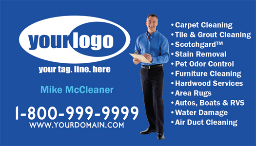 Carpet Cleaning Business Cards #CA00008 UV Gloss Front