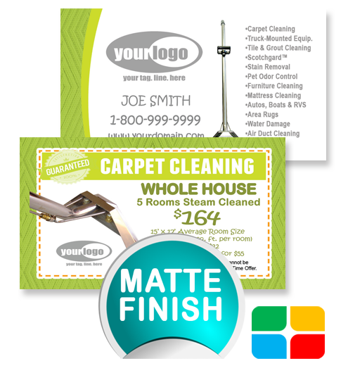 Carpet Cleaning Business Cards ca01005 Matte