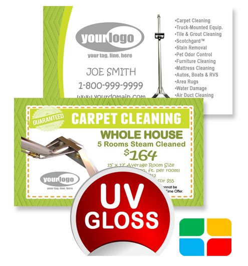 Carpet Cleaning Business Cards ca01005 UV Gloss