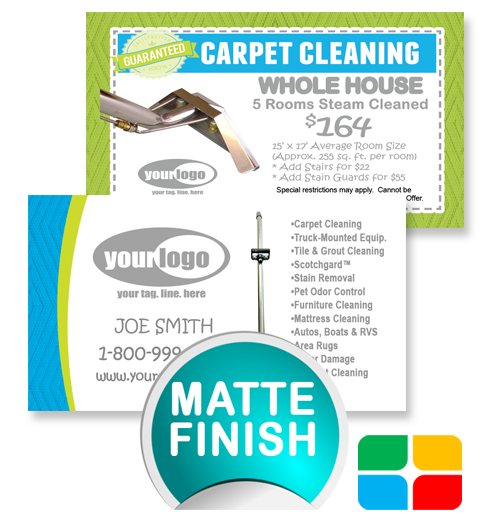 Carpet Cleaning Business Cards ca01006 Matte