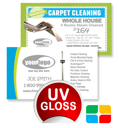 Carpet Cleaning Business Cards ca01006 UV Gloss