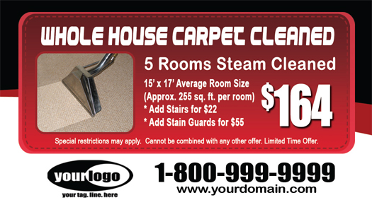 Carpet Cleaning Business Cards #CA01010 Matte Back