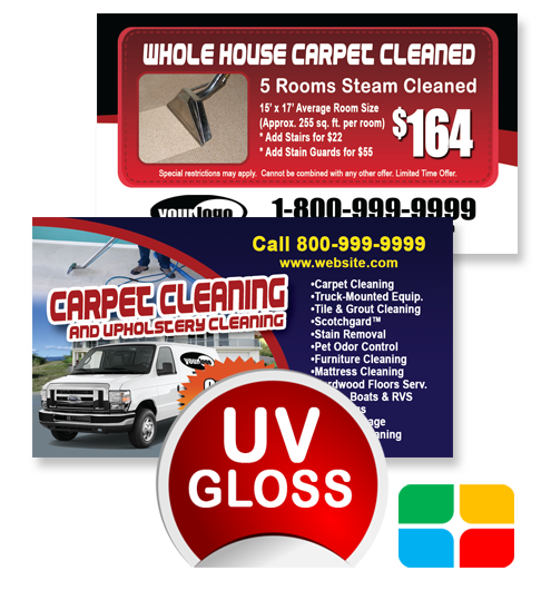 Carpet Cleaning Business Cards ca01010 UV Gloss