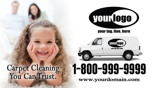 Carpet Cleaning Business Cards #CA01021 UV Gloss Front