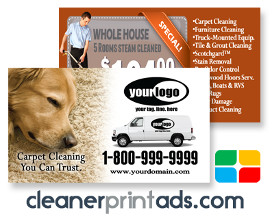 Carpet Cleaning Business Cards #CA01024