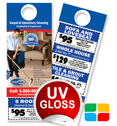 Carpet Cleaning Door Hangers ca00006 4.25 x 11 UV Gloss