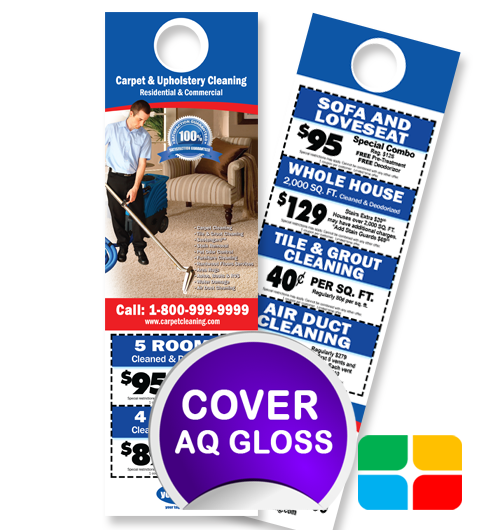 Carpet Cleaning Door Hangers ca00006 4.25 x 14 Cover