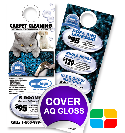 Carpet Cleaning Door Hangers ca00007 4.25 x 11 Cover