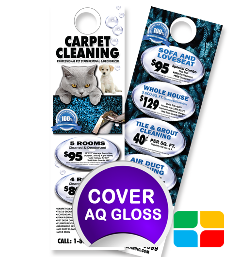 Carpet Cleaning Door Hangers ca00007 4.25 x 14 Cover