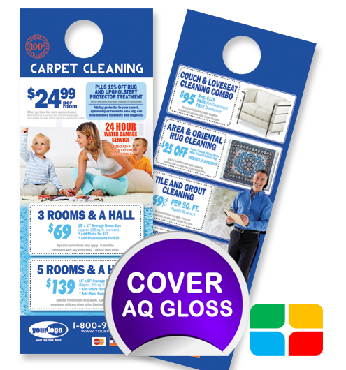 Carpet Cleaning Door Hangers ca00008 4.25 x 11 Cover