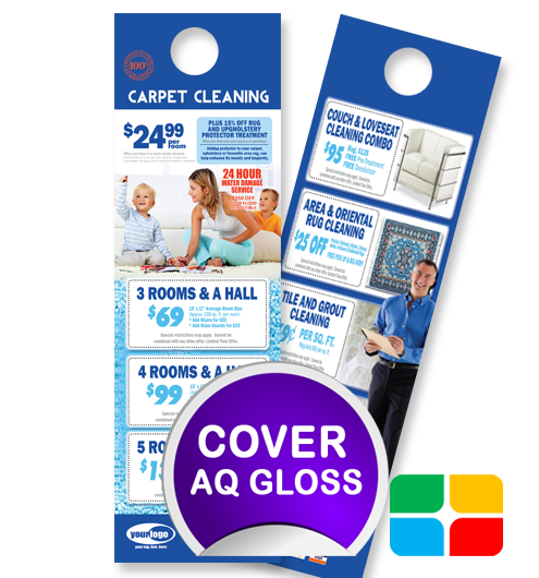 Carpet Cleaning Door Hangers ca00008 4.25 x 14 Cover