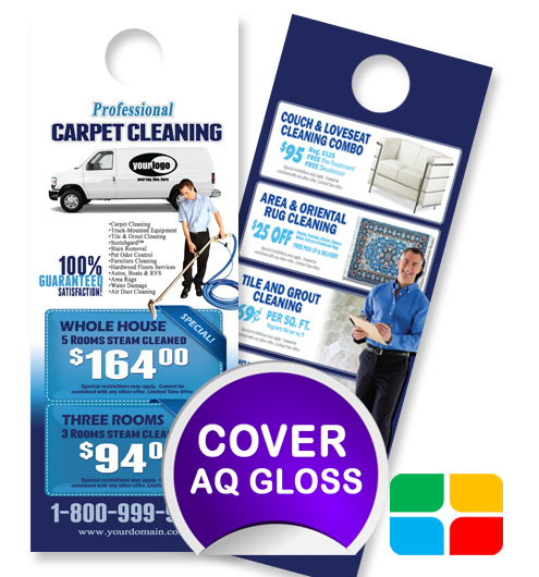 Carpet Cleaning Door Hangers ca01001 4.25 x 11 Cover