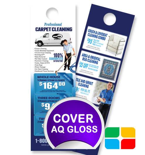 Carpet Cleaning Door Hangers ca01001 4.25 x 14 Cover