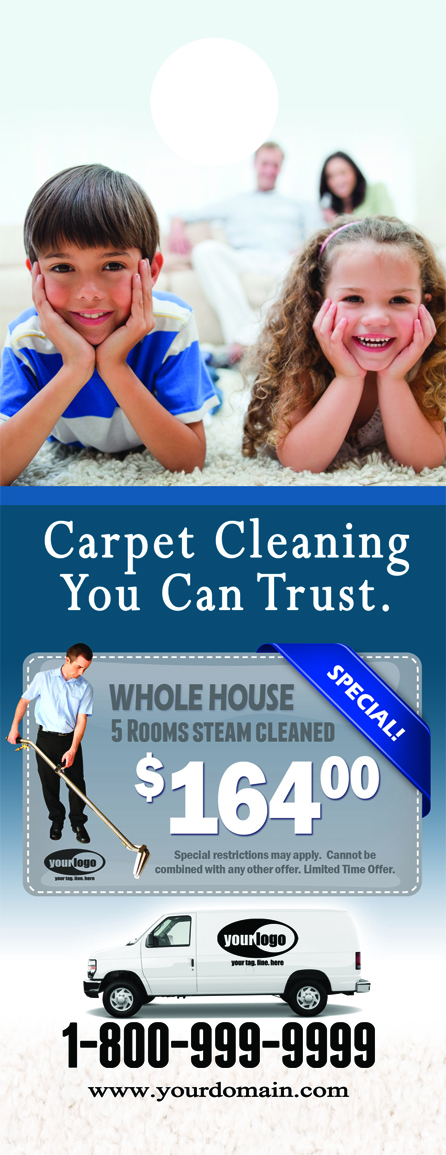 Carpet Cleaning Door Hangers (4.25 x 11) #CA01021 UV Gloss Front