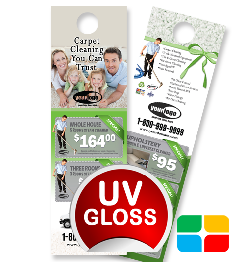 Carpet Cleaning Door Hangers ca01023 4.25 x 14 UV Gloss