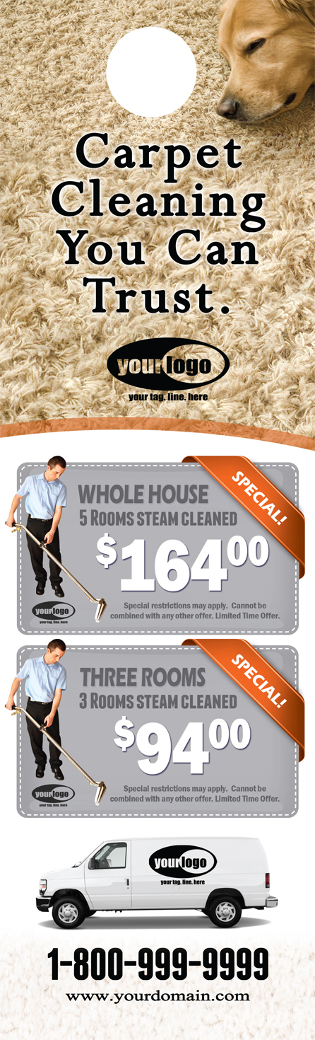 Carpet Cleaning Door Hanger (4.25 x 14) #CA01024 Cover Back