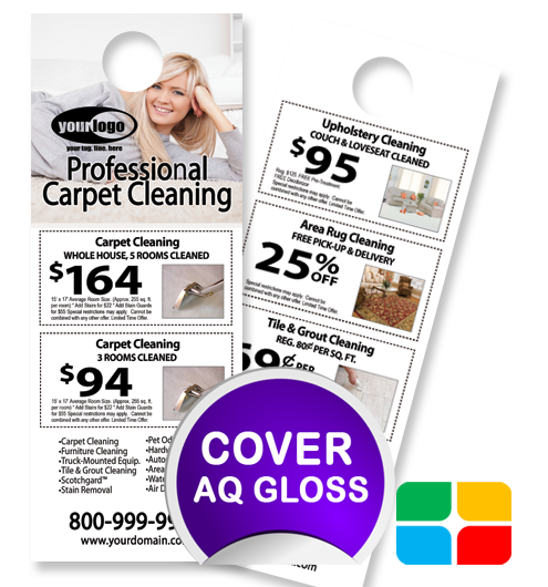 Carpet Cleaning Door Hangers ca01075 4.25 x 11 Cover