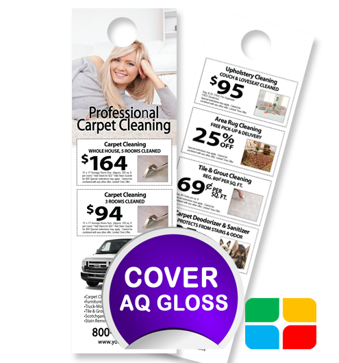 Carpet Cleaning Door Hangers ca01075 4.25 x 14 Cover