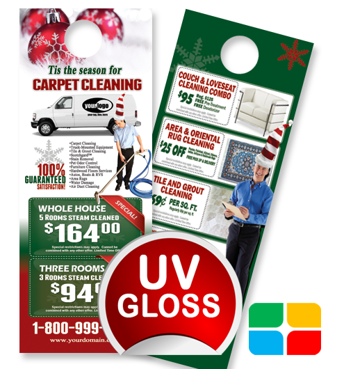 Carpet Cleaning Door Hangers ca02002 4.25 x 11 UV Gloss