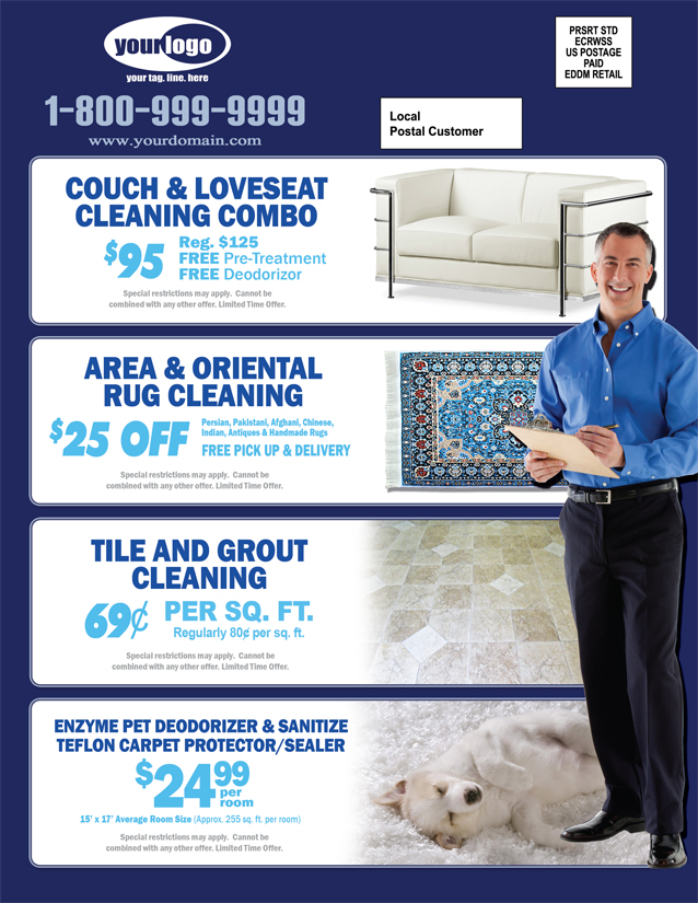 Carpet Cleaning EDDM (8.5 x 11) #CA01001 Matte Back