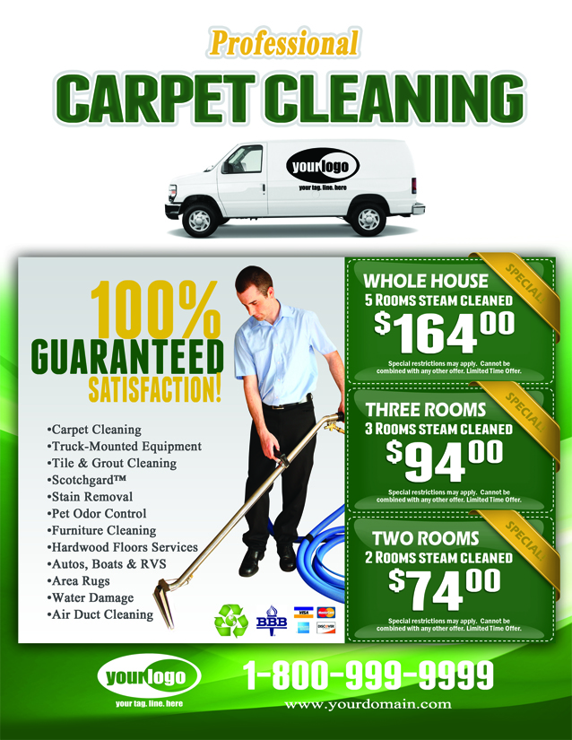 Carpet Cleaning EDDM (8.5 x 11) #CA01002 Cover Front