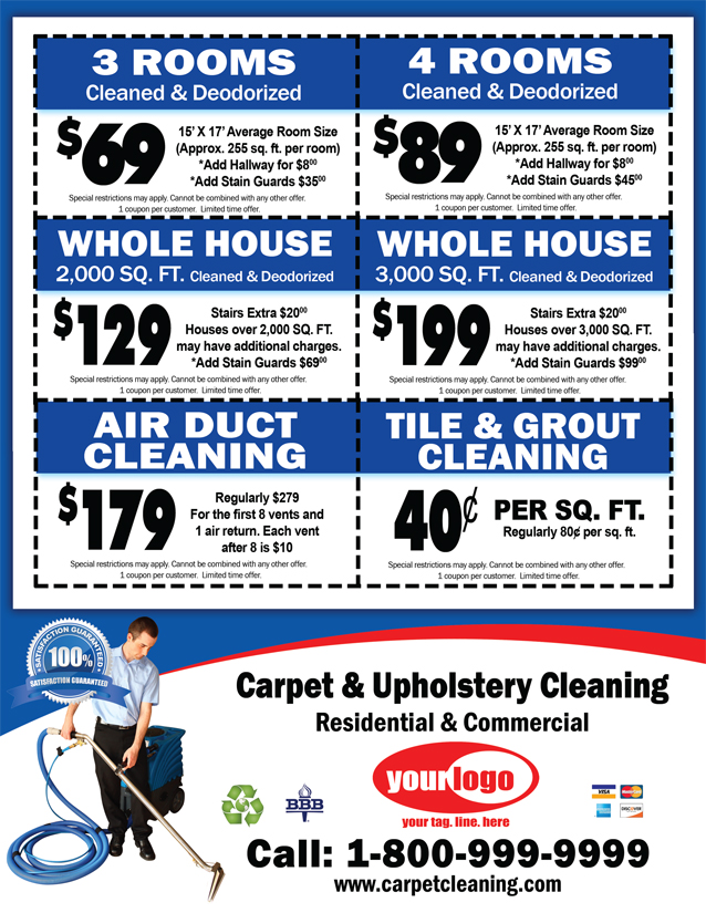 Carpet Cleaning Flyer (8.5 x 11) #CA00006 Back