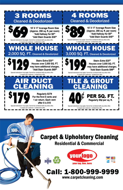 Carpet Cleaning Flyer (8.5 x 5.5) #CA00006 Back