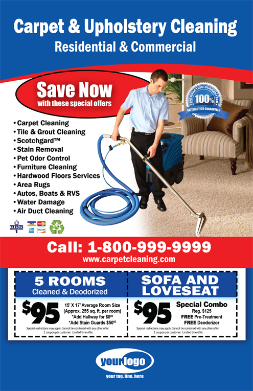 Carpet Cleaning Flyer (8.5 x 5.5) #CA00006 Front