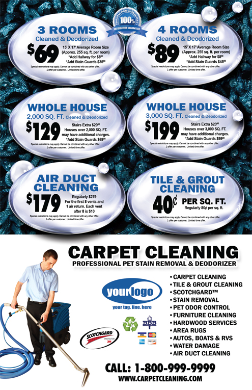 Carpet Cleaning Flyer (8.5 x 5.5) #CA00007 Back