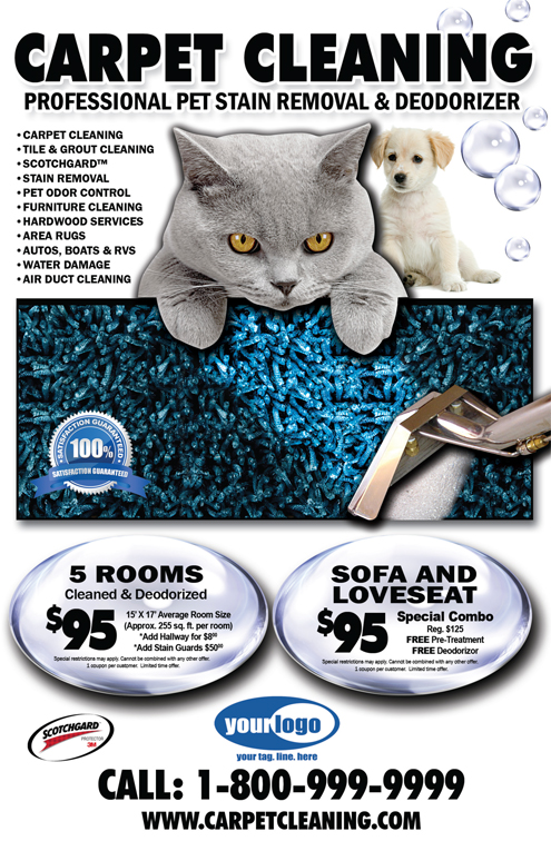 Carpet Cleaning Flyer (8.5 x 5.5) #CA00007 Front