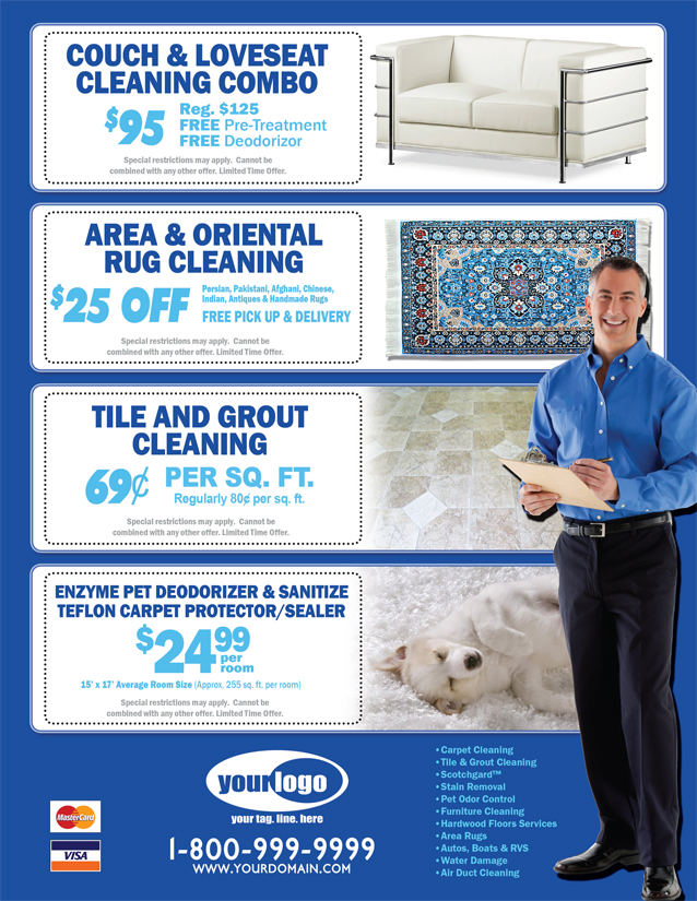 Carpet Cleaning Flyer (8.5 x 11) #CA00008 Back