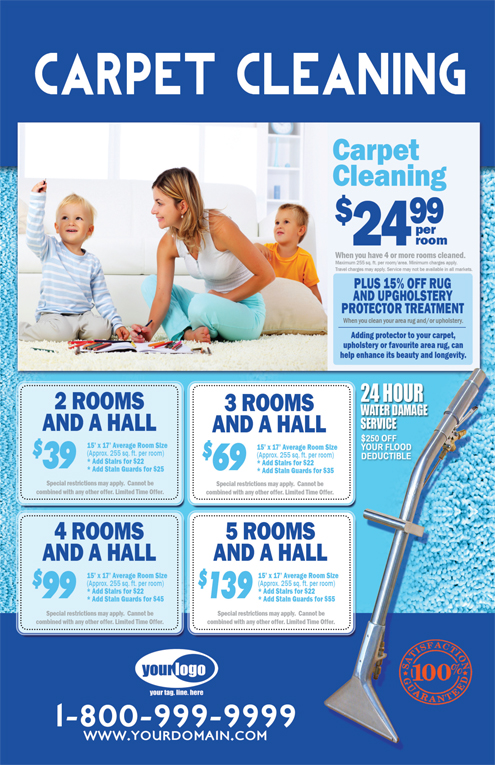 Carpet Cleaning Flyer (8.5 x 5.5) #CA00008 Front