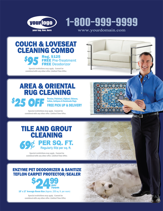 Carpet Cleaning Flyer (8.5 x 11) #CA01001 Back