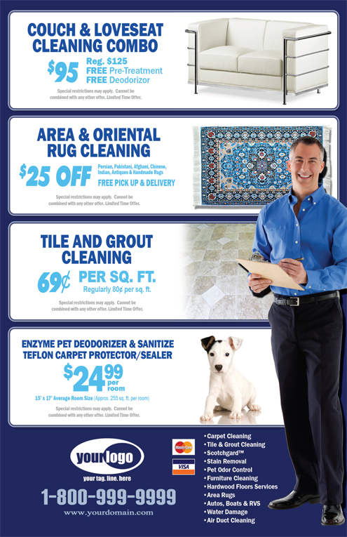 Carpet Cleaning Flyer (8.5 x 5.5) #CA01001 Back