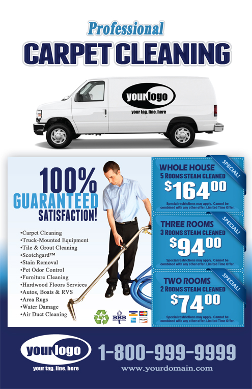 Carpet Cleaning Flyer (8.5 x 5.5) #CA01001 Front