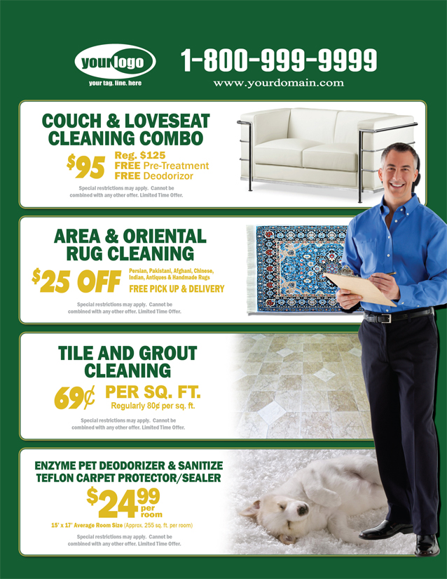 Carpet Cleaning Flyer (8.5 x 11) #CA01002 Back