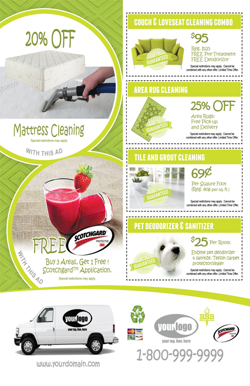 Carpet Cleaning Flyer (8.5 x 5.5) #CA01005 Back