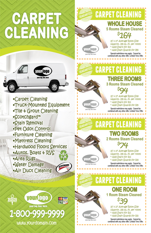 Carpet Cleaning Flyer (8.5 x 5.5) #CA01005 Front