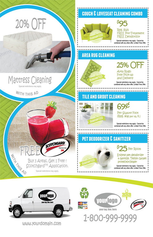 Carpet Cleaning Flyer (8.5 x 5.5) #CA01006 Back