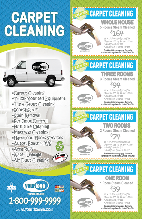 Carpet Cleaning Flyer (8.5 x 5.5) #CA01006 Front