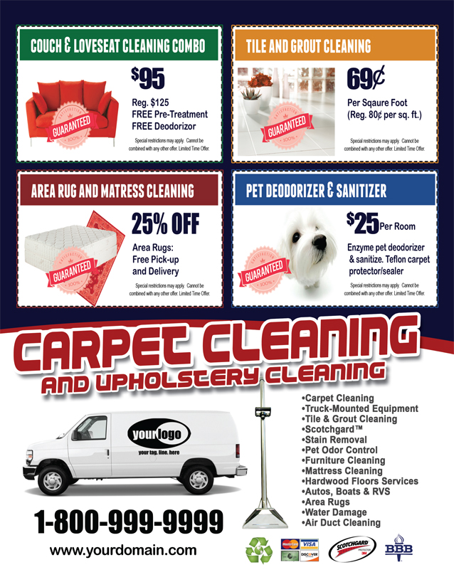 Carpet Cleaning Flyer (8.5 x 11) #CA01010 Back