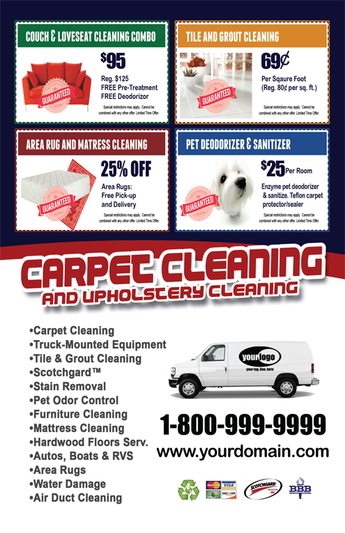 Carpet Cleaning Flyer (8.5 x 5.5) #CA01010 Back