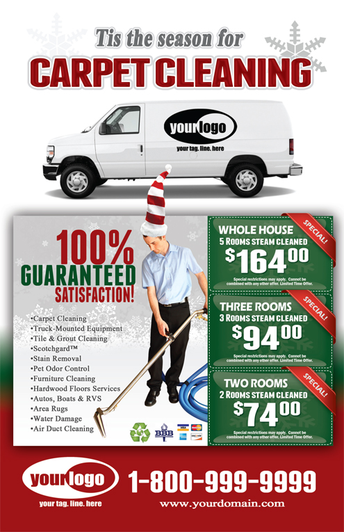 Carpet Cleaning Flyer (8.5 x 5.5) #CA02002 Front