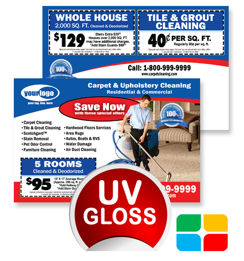 Carpet Cleaning Postcards ca00006 4 x 6 UV Gloss