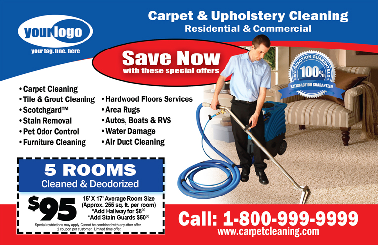 Carpet Cleaning Postcard (8.5 x 5.5) #CA00006 Matte Front