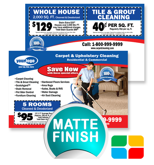 Carpet Cleaning Postcards ca00006 4 x 6 Matte