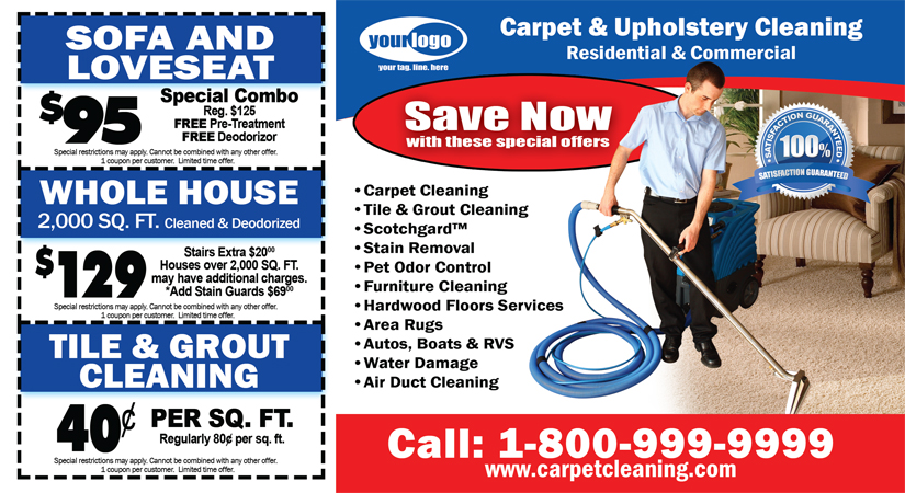 Carpet Cleaning Postcard (6 x 11) #CA00006 Matte Front