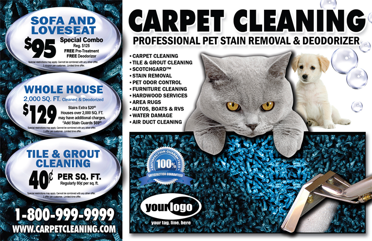 Carpet Cleaning Postcard (8.5 x 5.5) #CA00007 Matte Front