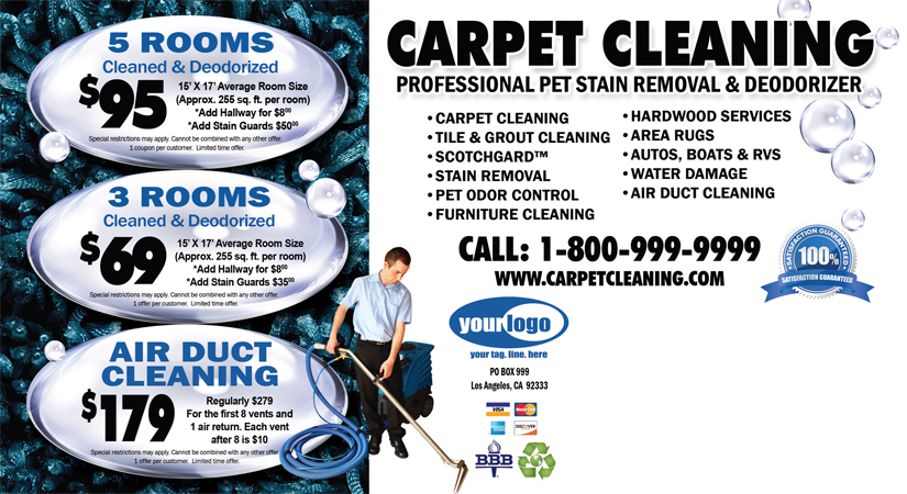 Carpet Cleaning Postcard (6 x 11) #CA00007 Matte Back